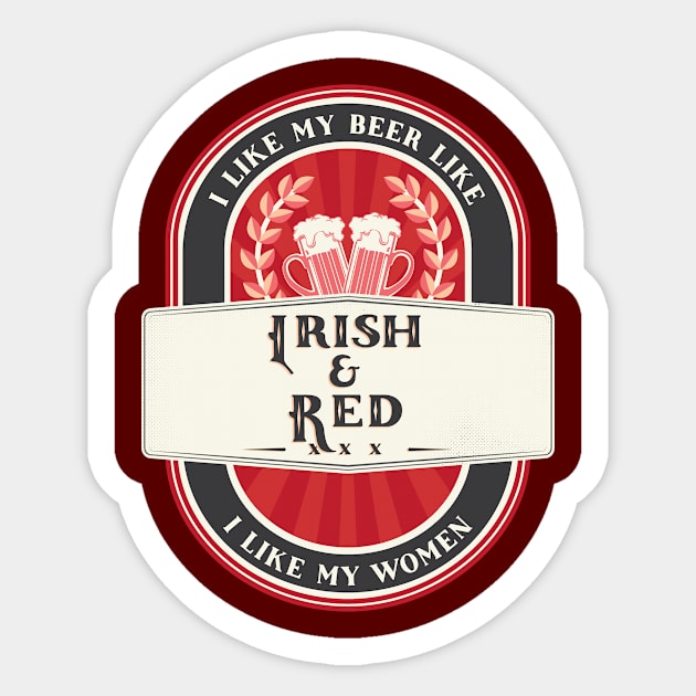 Irish & Red Beer Sticker by BootzElle